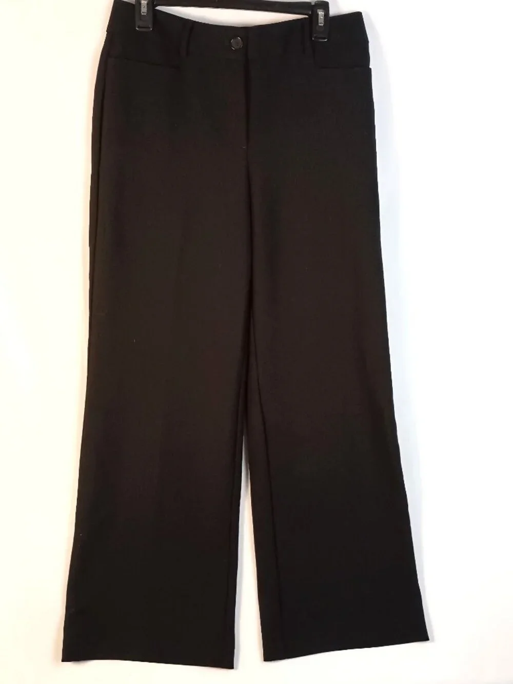 Ann Taylor LOFT Curvy High Waist Wide Leg Trouser Pants Black Women Size 6 - Picture 1 of 7